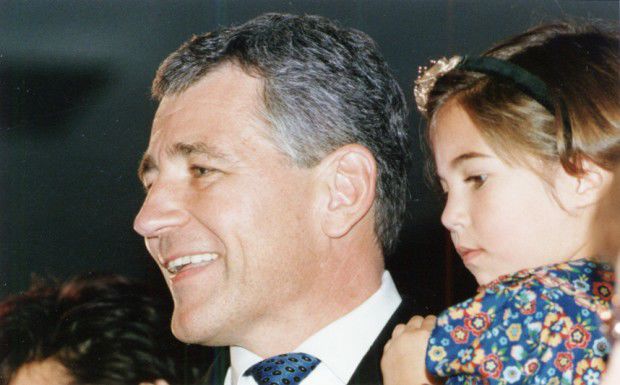 Hagel and his daughter